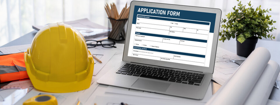 Online application form for brisk registration on the internet website