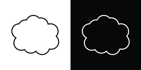 Clouds icon design template with outline style