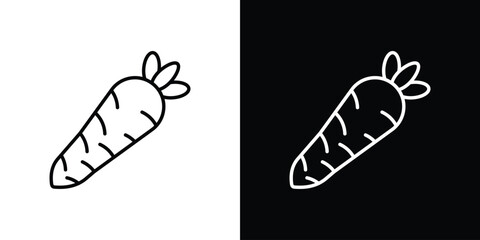 Carrot icon design template with outline style