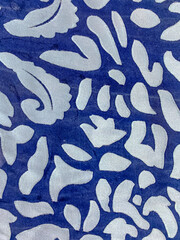 seamless pattern with blue flowers