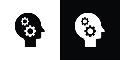 Thinking icon. filled flat sign for mobile concept and web