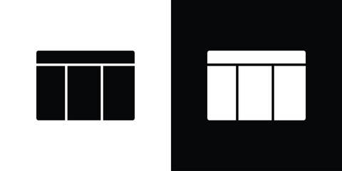 Table layout icon. filled flat sign for mobile concept and web