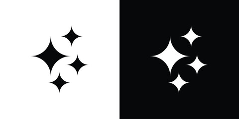 Sparkles icon. filled flat sign for mobile concept and web