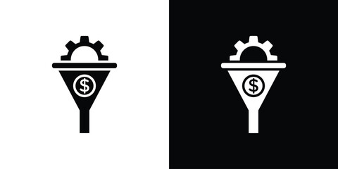 Sales funnel icon. filled flat sign for mobile concept and web