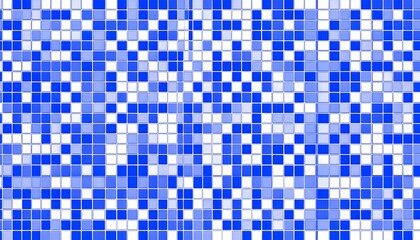 Fototapeta premium Blue and white square tiles