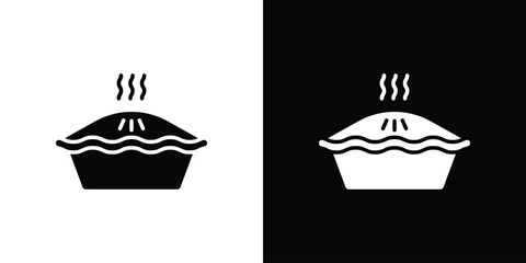 Pie icon. filled flat sign for mobile concept and web