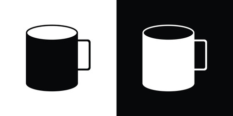 Mug icon. filled flat sign for mobile concept and web