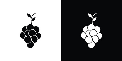 Grape icon. filled flat sign for mobile concept and web