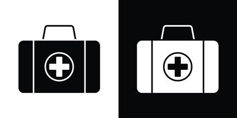 Doctor bag icon. filled flat sign for mobile concept and web