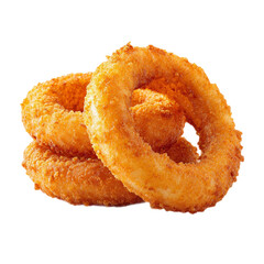 Onion rings or breaded squid, hearty snack clipart, sticker
