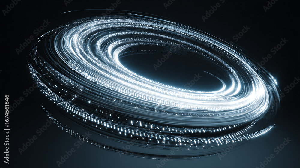 Aufkleber abstract light effect with floating led flecks in a mesmerizing circular pattern, creating a dynamic