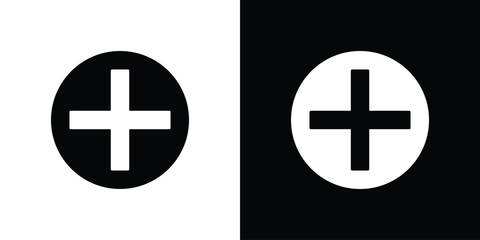 Fototapeta premium Add icon. filled flat sign for mobile concept and web