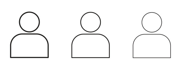 User icon in linear versions. Editable line