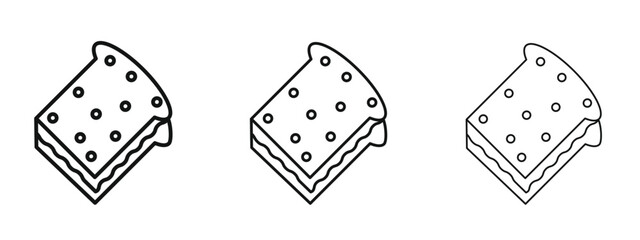 Sandwich icon in linear versions. Editable line