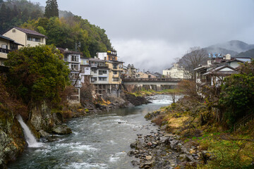 Fototapeta premium 郡上市の町並み