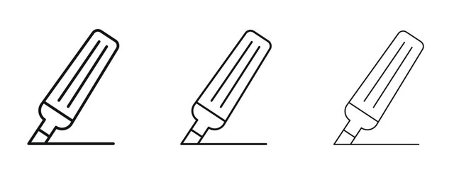 Ping pong icon in linear versions. Editable line