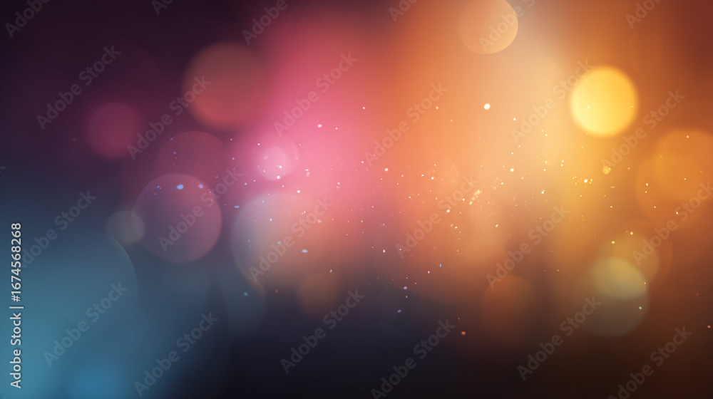Aufkleber soft bokeh gradient background with abstract lights in vibrant colors for creative design and visual