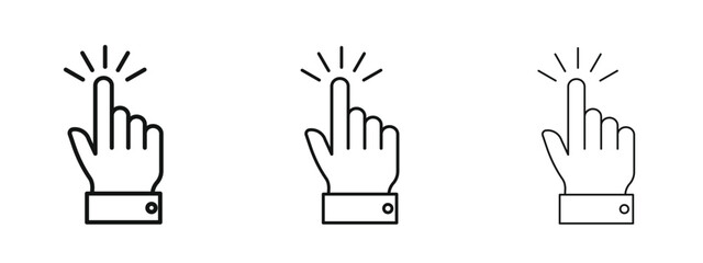 Interactive icon in linear versions. Editable line