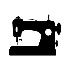 Illustration of a vintage sewing machine, , representing tailoring, fashion, and the craft of sewing