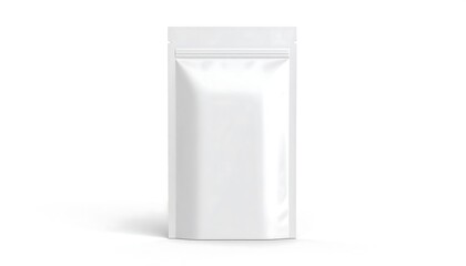 Blank white pouch packaging