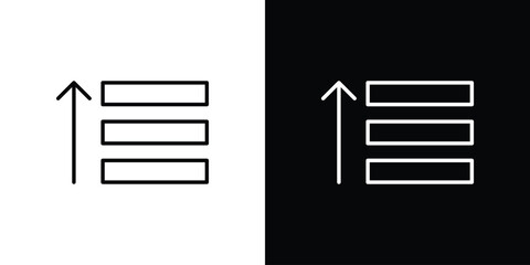 Sort amount up icon logo vector template