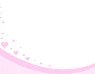 Delicate pink hearts on a pastel background