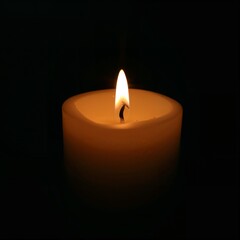 Candle Flame Glowing in the Dark