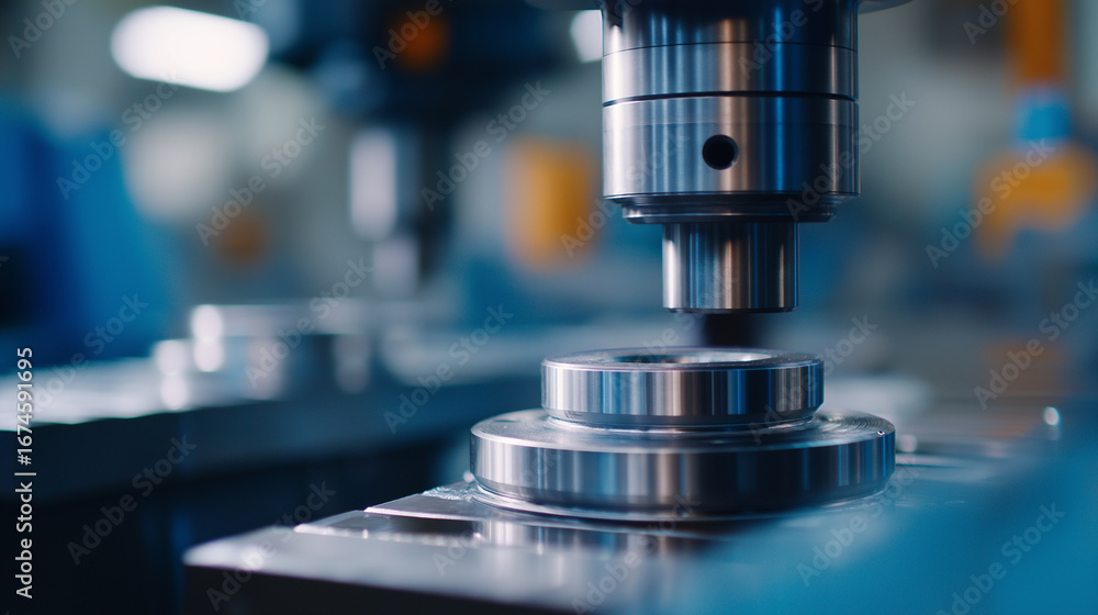Poster automotive parts manufacturing with precision machining centers and robotic assembly systems showcas
