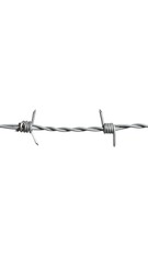 Close-up of a twisted barbed wire