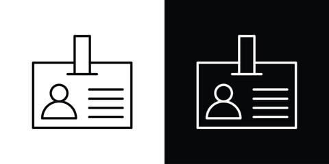 ID badge icon logo vector template
