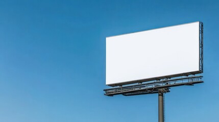 Fototapeta premium Blank billboard against blue sky