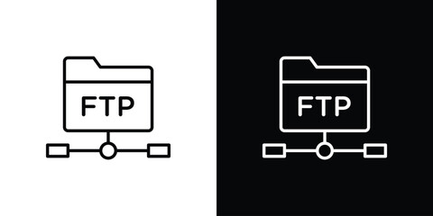 FTP icon logo vector template