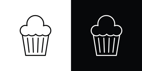 Cupcake icon logo vector template