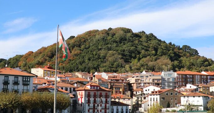 Boats in port of fishing village Mundaka, Basque Country, Spain
