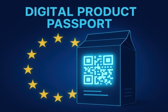 Digital Product Passport with QR Code and European Union Stars