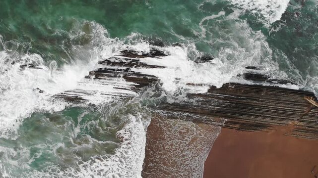 Famous flysch of Zumaia, Basque Country, Spain
