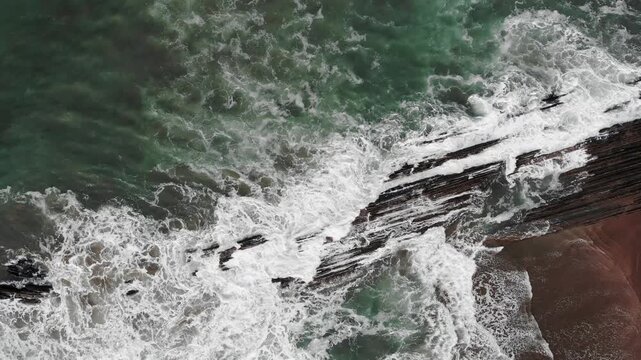 Famous flysch of Zumaia, Basque Country, Spain