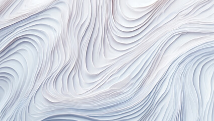 Obraz premium Soft abstract background with smooth, flowing curves in delicate white-blue and gray-lilac shades, creating the effect of minimalism, lightness, and space. Light-colored texture for modern design.