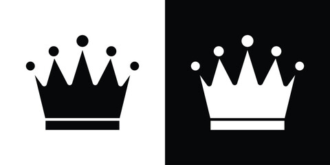 Crown icon. filled flat sign for mobile concept and web