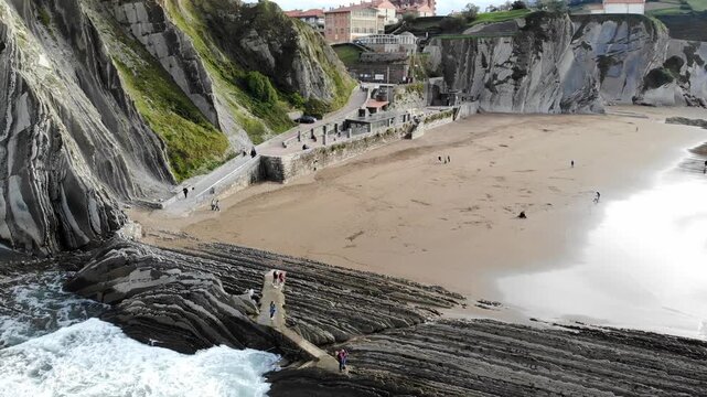 Famous flysch of Zumaia, Basque Country, Spain