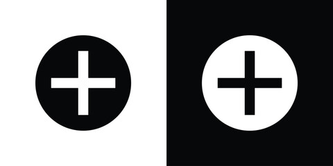Fototapeta premium Add icon. filled flat sign for mobile concept and web