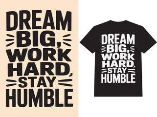 Obraz premium Motivational Quote Dream Big Typography Design