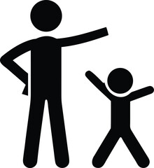 Simple Human Stick Figure Graphic – Minimal Pictogram Symbol Flat Isometric Vector Illustration