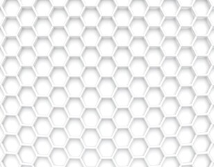 Abstract white hexagonal grid pattern