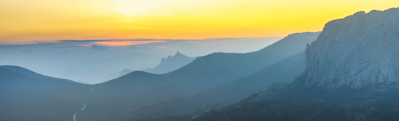 Fototapeta premium Sunset in the mountains