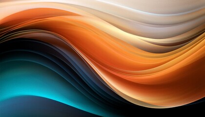 Obraz premium grainy gradient abstract noise texture background in sandy beige to deep brown vibrant orange teal white psychedelic grainy gradient color flow wave on a black background