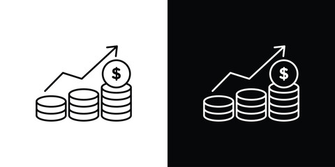 Earning icon logo. symbol vector set.