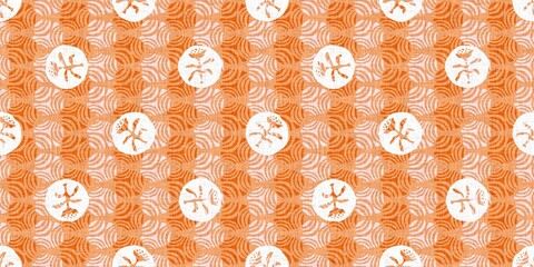 Polka dot blockprint seamless border. Neutral unisex whimsical style for edging, ribbons and handmade print texture. All over vintage tape. 