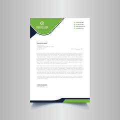 Modern corporate letterhead design with professional branding elements and clean layout