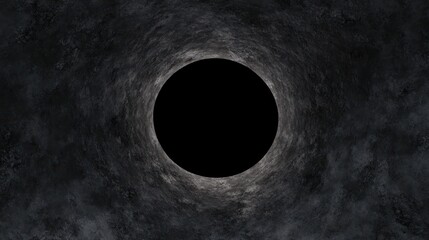 Fototapeta premium Dark textured tunnel with black center